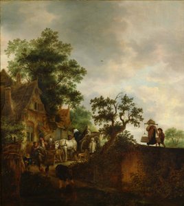 Travellers Halting at an Inn by Isaak van Ostade
